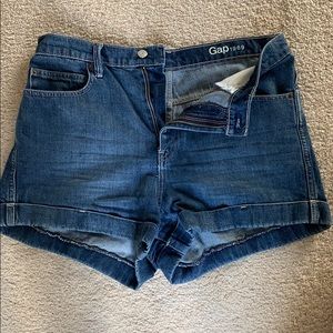 High rise jean shorts